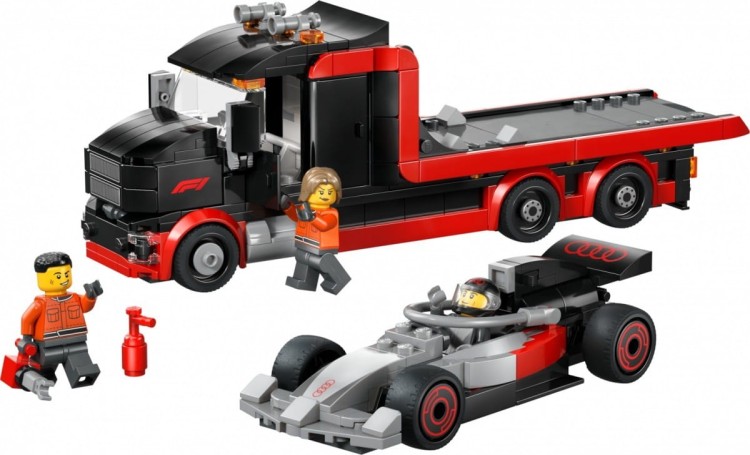 LEGO Klocki City 60493 Ciężarówka F1 z bolidem Audi F1