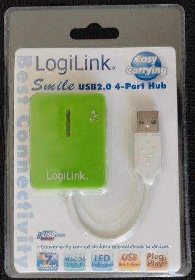 LogiLink HUB USB 2.0 4-portowy Smile - zielony
