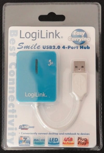 LogiLink HUB USB 2.0 4-portowy Smile - niebieski
