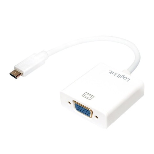 LogiLink Adapter USB-C 3.1 do VGA 1080p,Mac OSX, Chrome OS