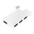 LogiLink Hub 4xUSB3.0, OTG, srebrny