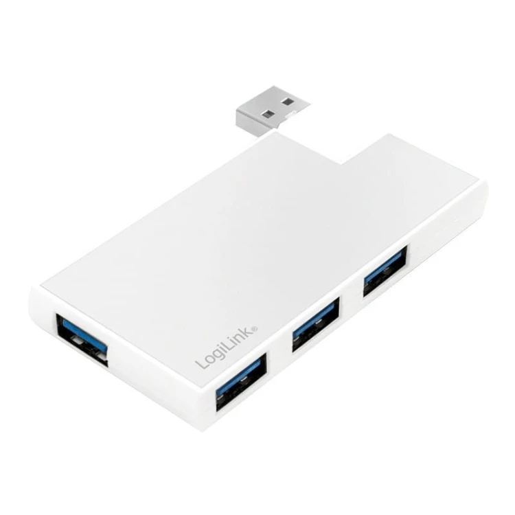 LogiLink Hub 4xUSB3.0, OTG, srebrny