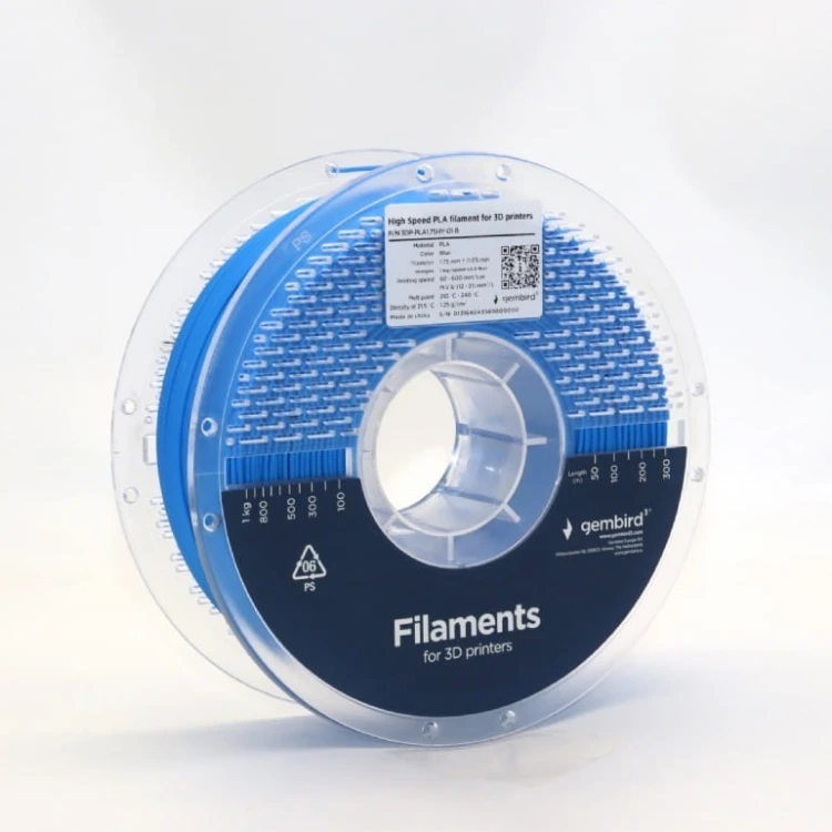 Gembird Filament PLA High Speed, 1,75 mm, 1 kg, niebieski