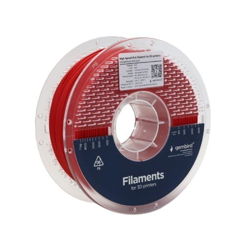 Gembird Filament PLA High Speed, 1,75 mm, 1 kg, czerwony