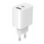Gembird Ładowarka uniwersalna USB 2-portowa (A+C), 2.4 A, biała