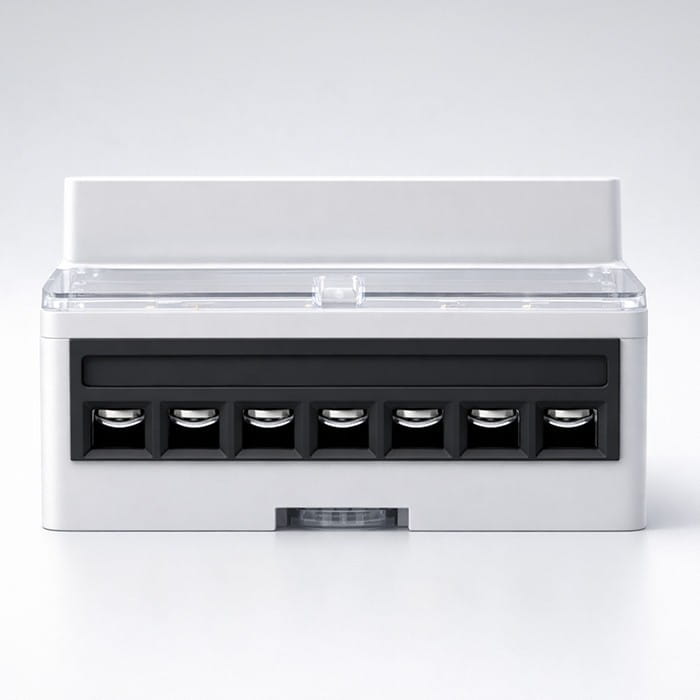 Qoltec Trójfazowy elektroniczny licznik | miernik zużycia energii na szynę DIN | 400V | 100A | LCD | LED | 7P