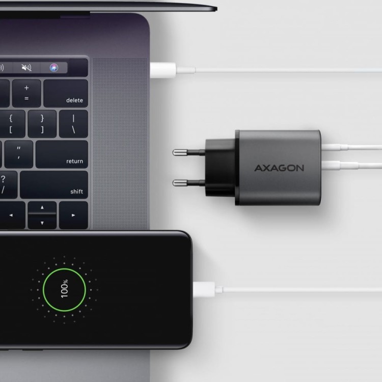 AXAGON Ładowarka sieciowa ACU-PQ67 PD&QC 67W 2-port GaN, USB-A + USB-C