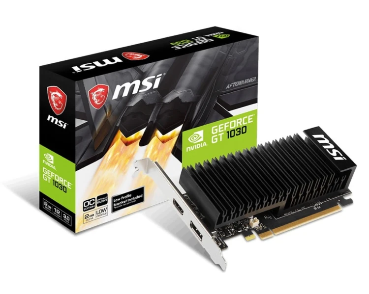 MSI Karta graficzna GeForce GT 1030 OC 2GB DDR4 64BIT HDMI/DP