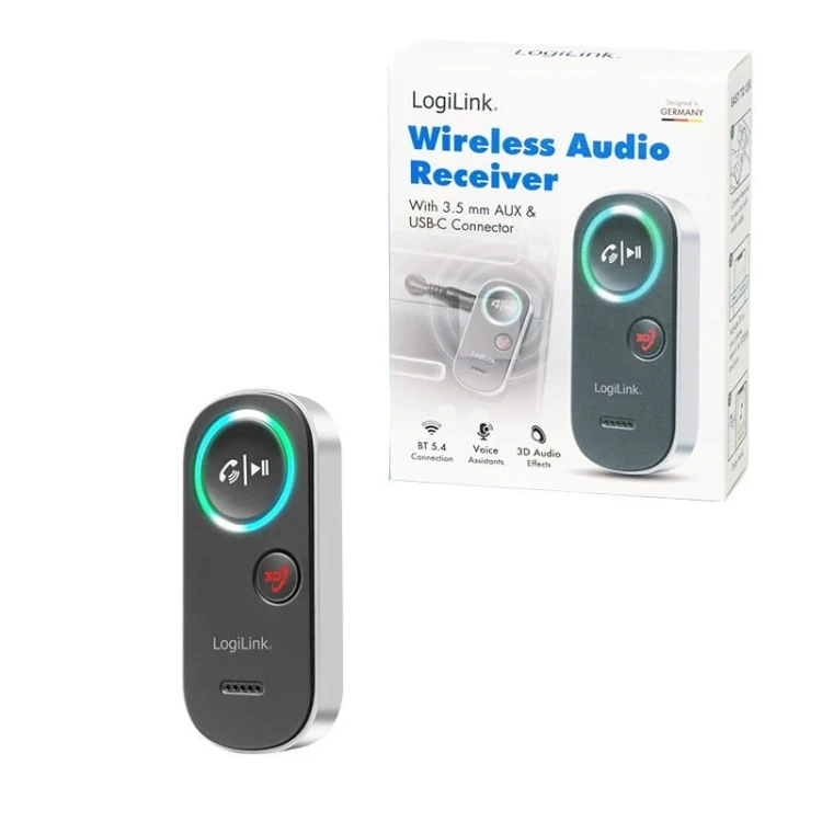 LogiLink Odbiornik audio 3D BT5.4 do jack 3.5mm