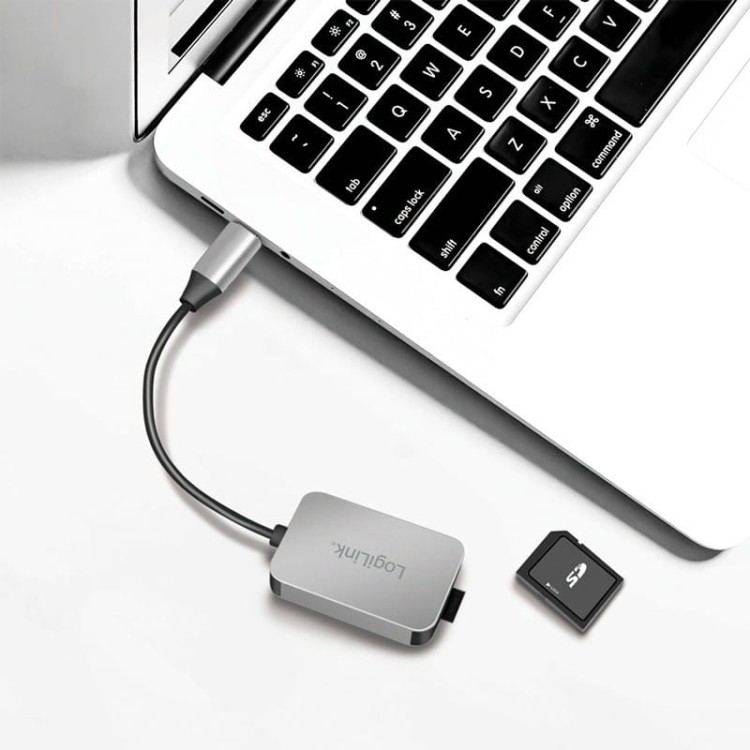 LogiLink Czytnik kart USB3.2 Gen 1, SD/microSD, USB-C