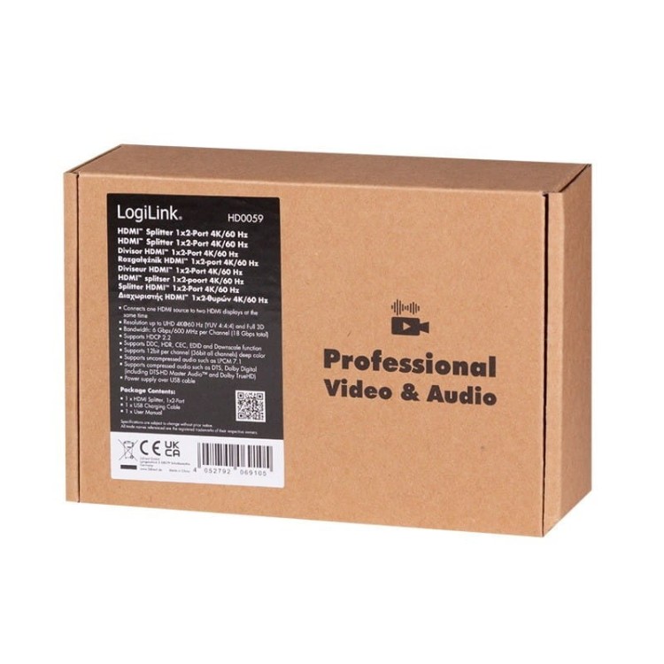 LogiLink Rozdzielacz HDMI 1x3, 4K/60Hz