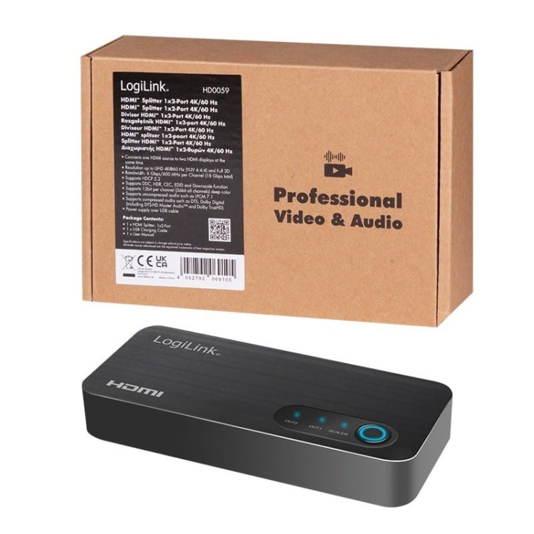 LogiLink Rozdzielacz HDMI 1x3, 4K/60Hz