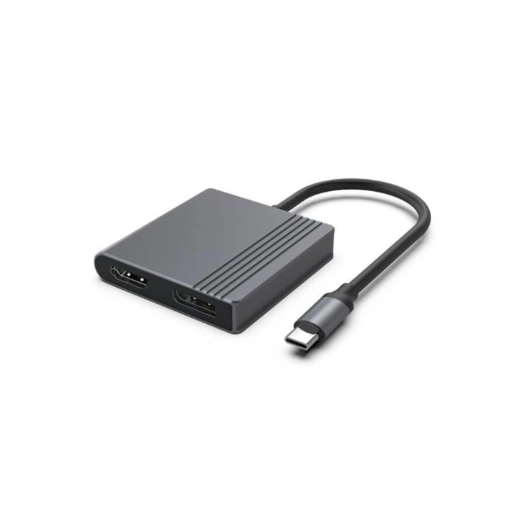Gembird Adapter USB-C do HDMI + DP, 4K 60Hz, czarny