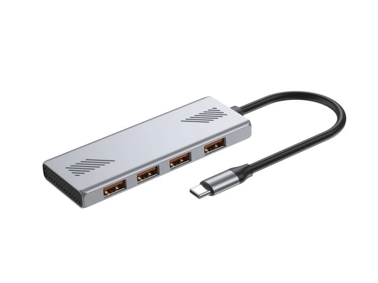Gembird HUB USB 3.2 (Gen 2) typu C, 4 porty USB-A