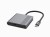Gembird Adapter wieloportowy USB typu C 3 w 1 (port USB + HDMI +USB-C), gwiezdna szarość