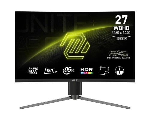 MSI Monitor  MAG 27CQ6PF    27 cali/LED/QHD/Zakrzywiony/180Hz/Czarny
