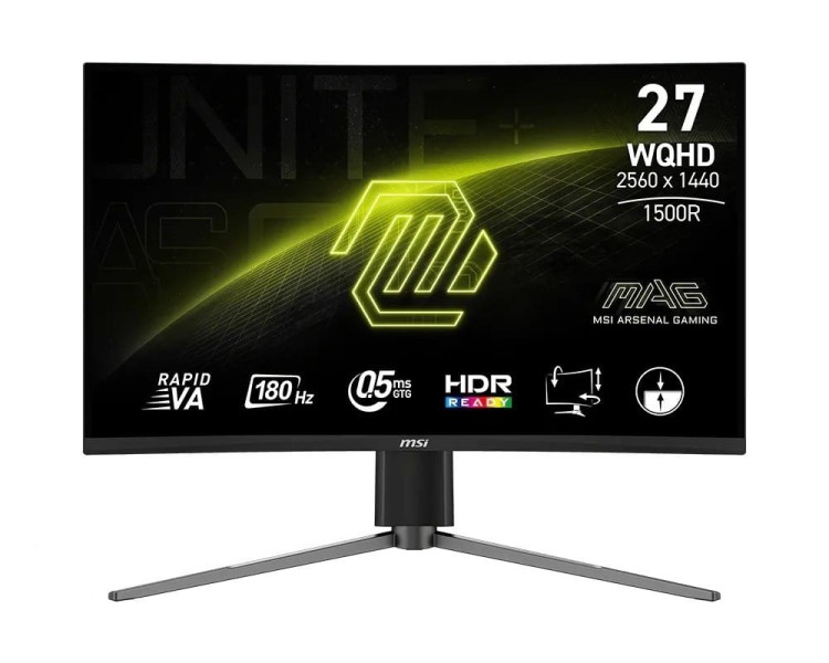 MSI Monitor  MAG 27CQ6PF    27 cali/LED/QHD/Zakrzywiony/180Hz/Czarny