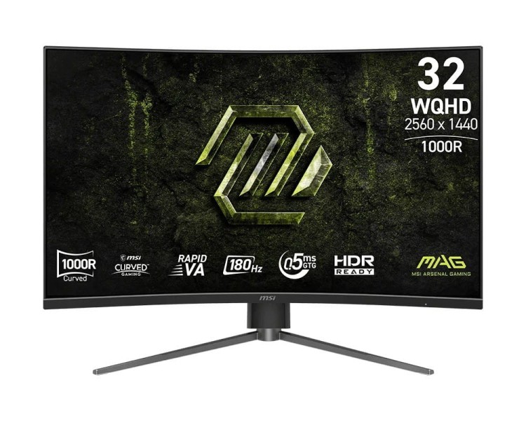 MSI Monitor MAG 325CQPF E18 31.5/LED/WQHD/LED/Zakrzywiony/180Hz/Czarny