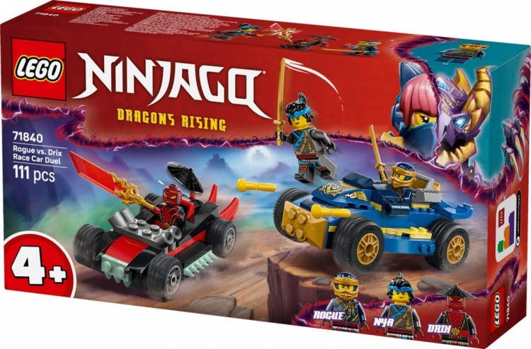 LEGO Klocki Ninjago 71840 Pojedynek wyścigowy Rogue kontra Drix