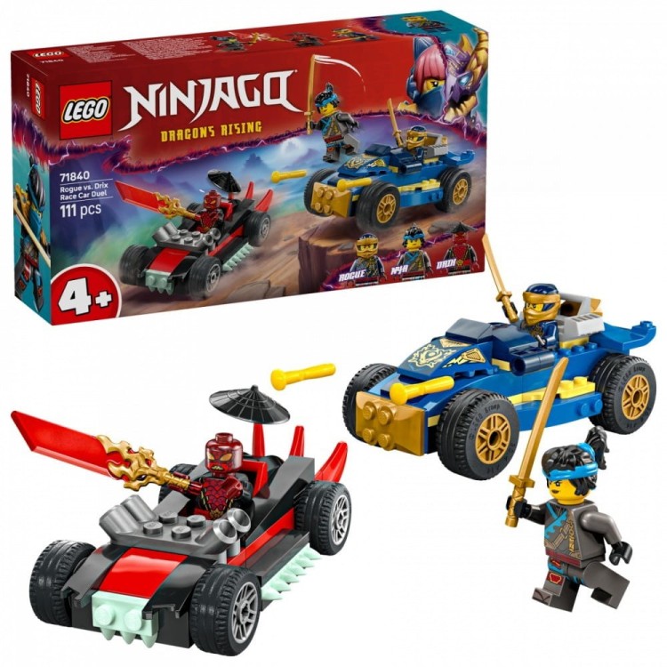 LEGO Klocki Ninjago 71840 Pojedynek wyścigowy Rogue kontra Drix