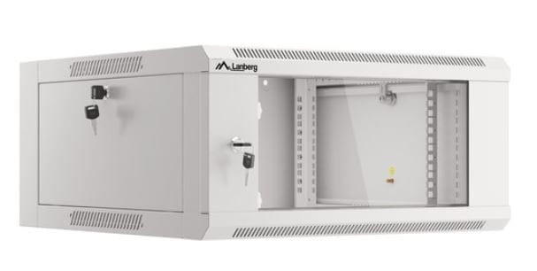 Lanberg Szafa instalacyjna RACK wisząca 19 cali 4U 600 szara WFFA-5604-10S