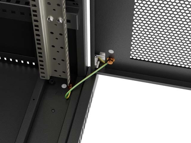 Lanberg Szafa instalacyjna rack stojąca 19" 24U 600x800 czarna drzwi perforowane LCD ( Flat pack) V2