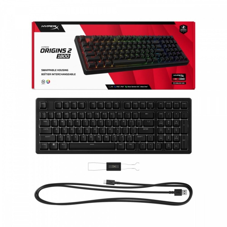 HyperX Klawiatura dla graczy Origins 2 1800 B4QS4AA#ABA