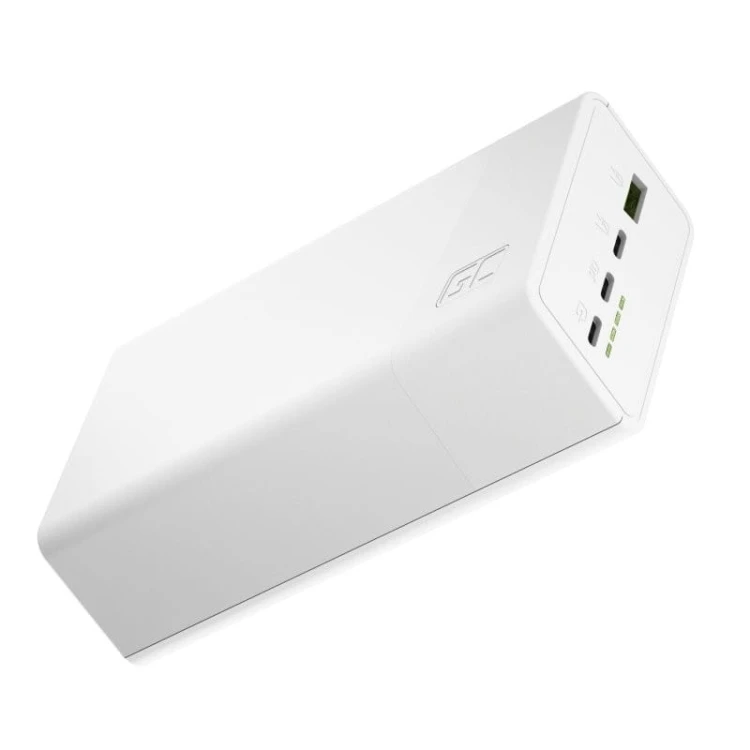 Green Cell Powerbank 30 000mAh, 22.5W, 4 porty, biały