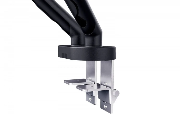 Digitus Ramię biurkowe podwójne z zaciskiem i sprężyną mechaniczną 2x LCD max. 35" obciążenie 2x10kg, VESA: 75x75, 100x100, czarne
