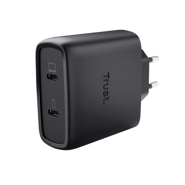 Trust Ładowarka MAXO GaN 65W 2x USB-C czarna