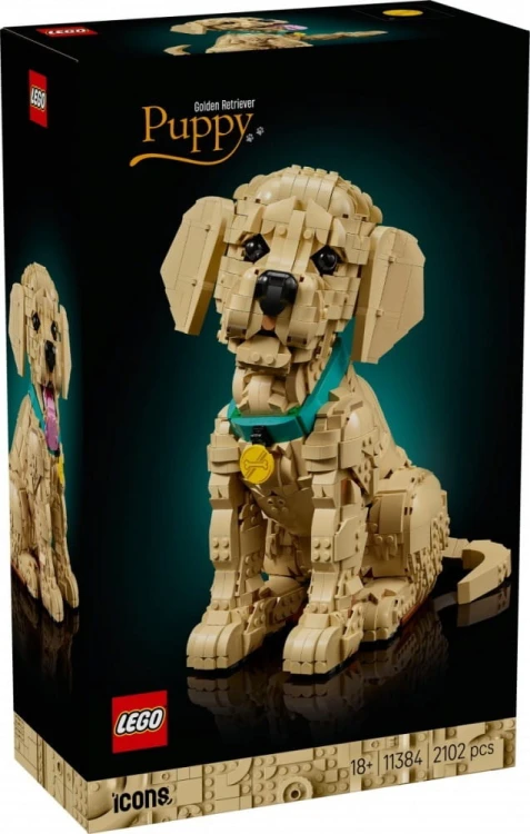 LEGO Klocki Icons 11384 Szczeniak golden retriever