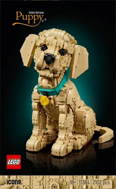 LEGO Klocki Icons 11384 Szczeniak golden retriever