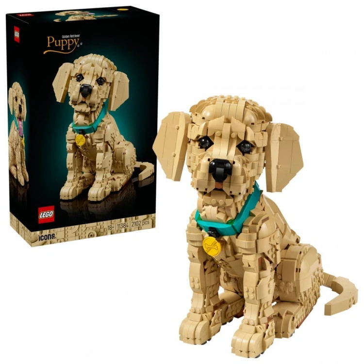 LEGO Klocki Icons 11384 Szczeniak golden retriever