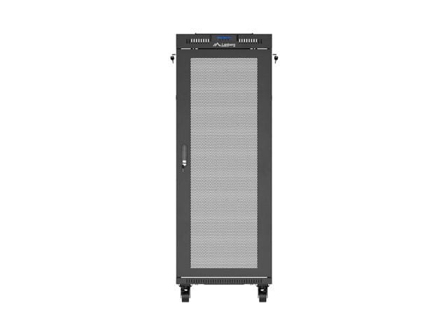 Lanberg Szafa instalacyjna rack stojąca 19 cali 32U 600x800 drzwi perforowane LCD czarna (Flat pack)