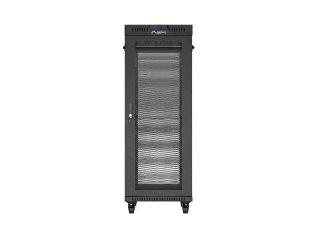 Lanberg Szafa instalacyjna rack stojąca 19 cali 32U 600x1000 drzwi perforowane LCD czarna (Flat pack)
