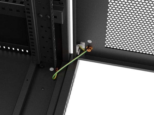 Lanberg Szafa instalacyjna rack stojąca 19 cali 32U 600x1000 drzwi perforowane LCD czarna (Flat pack)