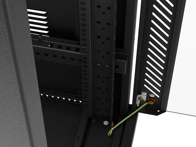 Lanberg Szafa instalacyjna rack stojąca 19 cali 32U 600x1000 drzwi przeszklone LCD czarna (Flat pack)