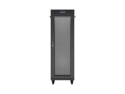 Lanberg Szafa instalacyjna rack stojąca 19 cali 37U 600x600 drzwi perforowane LCD czarna (Flat pack)