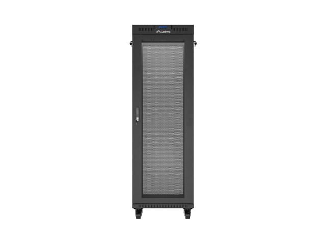 Lanberg Szafa instalacyjna rack stojąca 19 cali 37U 600x600 drzwi perforowane LCD czarna (Flat pack)