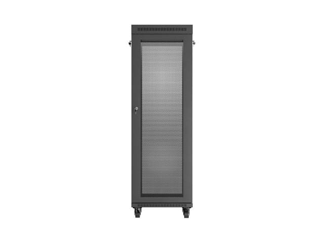 Lanberg Szafa instalacyjna rack stojąca 19 cali 37U 600x600 drzwi perforowane LCD czarna (Flat pack)