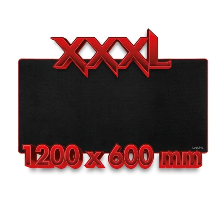 LogiLink Podkładka pod mysz XXXL dla graczy, czarna