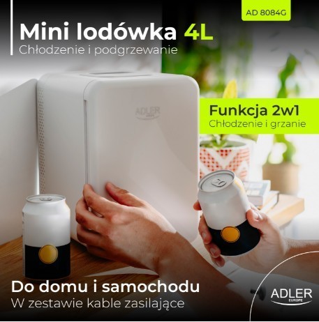 Adler Mini lodówka 4l biała AD 8084