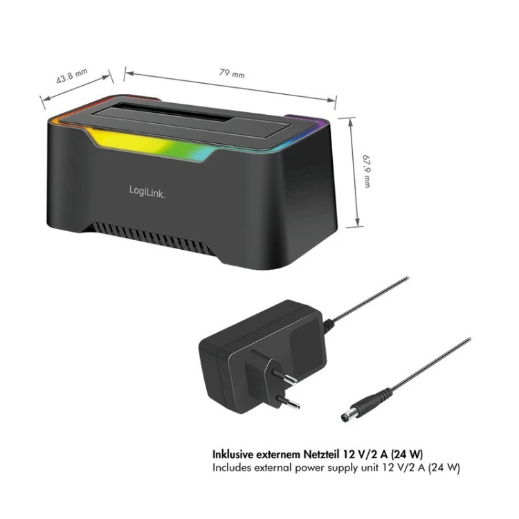 LogiLink Stacja dokująca USB-C do HDD/SDD 2.5/3.5'