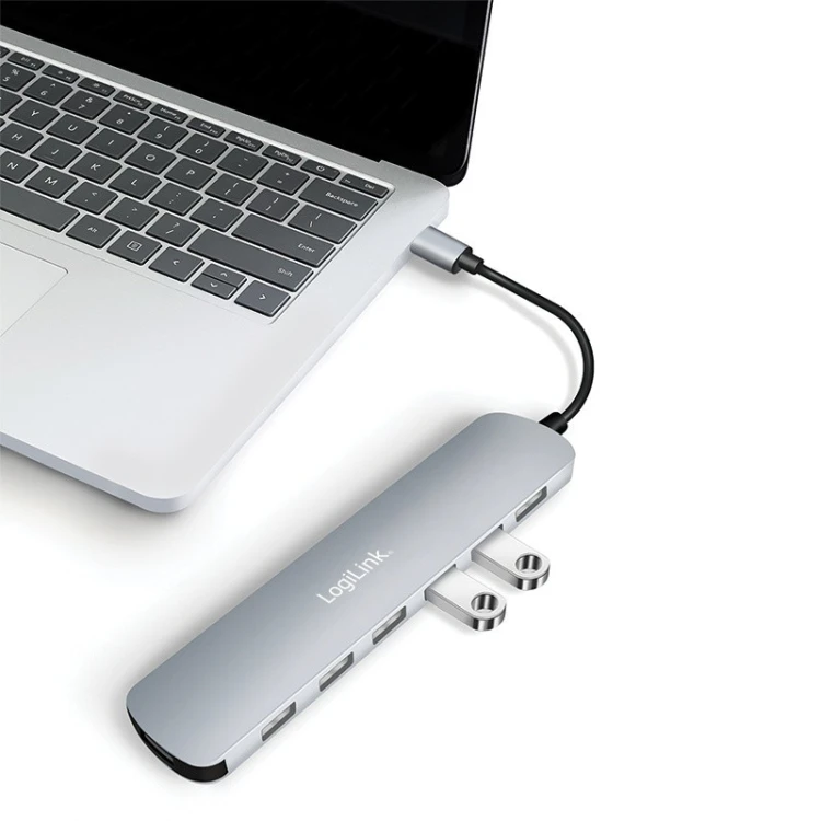 LogiLink Hub 7 portów USB3.2 USB-A, 5 Gbps, 20W PD