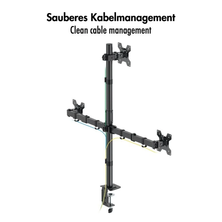 LogiLink Uchwyt na 3 monitory, 17-27 cale ,max 10kg na ramie
