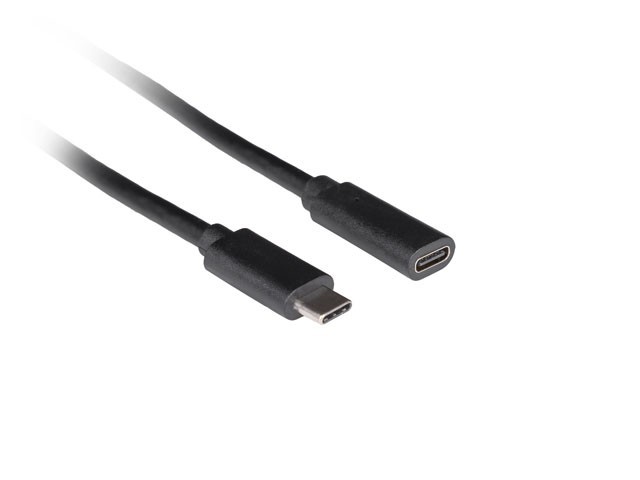 Lanberg Przedłużacz USB-C M/F 3.1 0.5m czarny