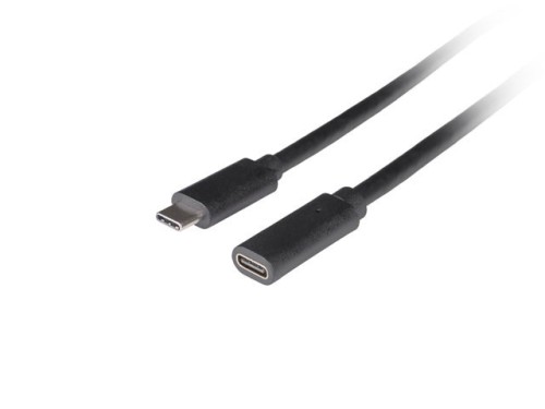 Lanberg Przedłużacz USB-C M/F 3.1 1.5m czarny