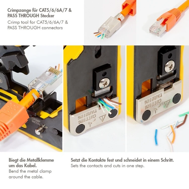 LogiLink Narzędzie zaciskowe do wtyków CAT5/6/6A/7