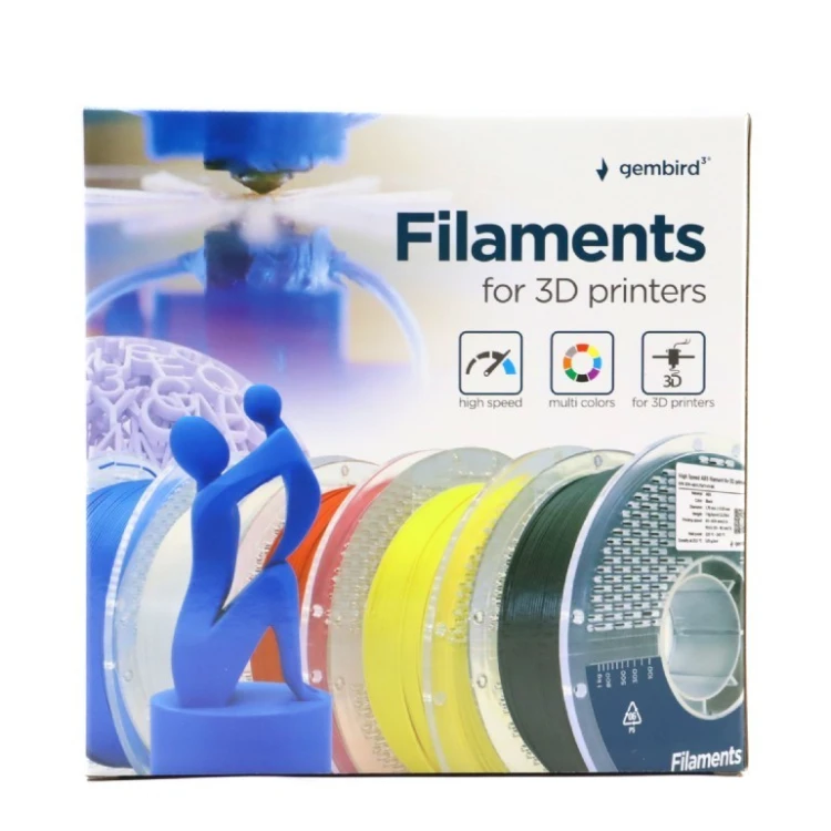 Gembird Filament PETG High Speed, 1,75 mm, 1 kg, czarny