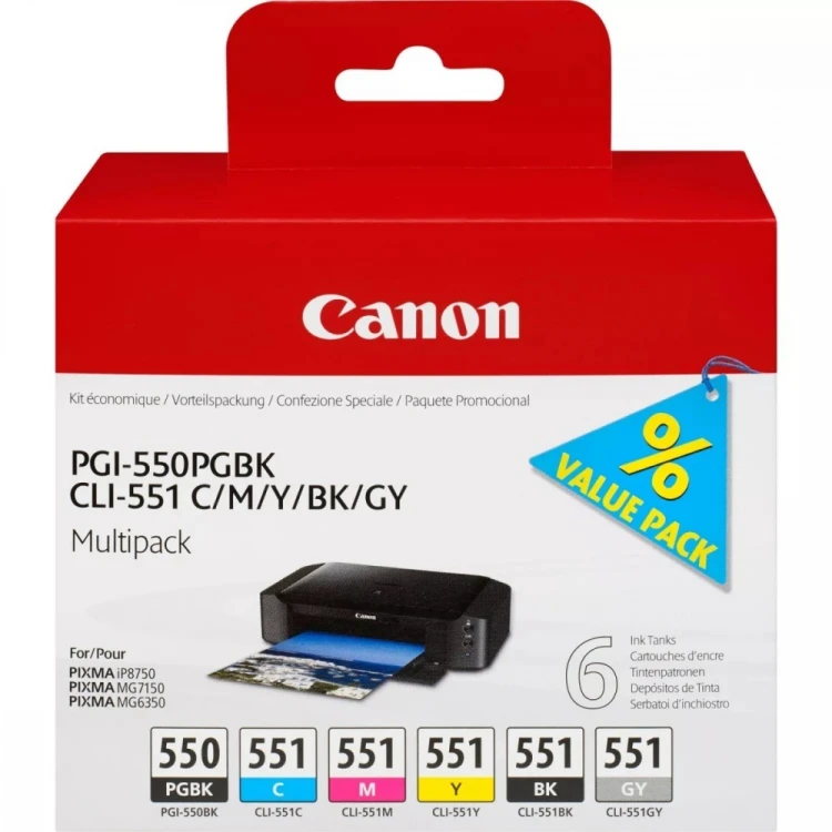 Canon Multipack PGI-550/CLI-551 PGBK/C/M/Y/BK/GY